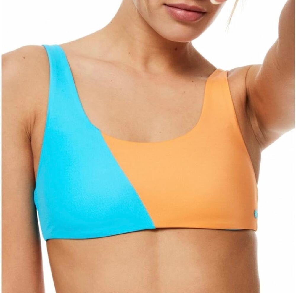 Roxy Color Block Party Bikini Top XXL NWT